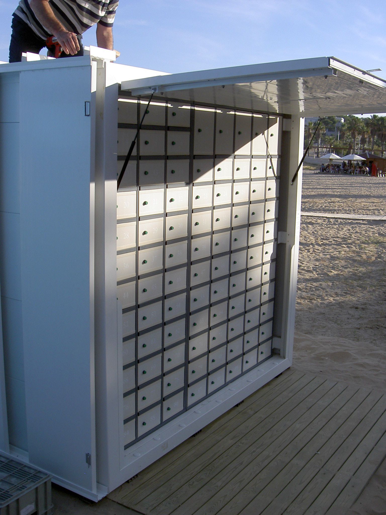 Taquillas de plástico para playa